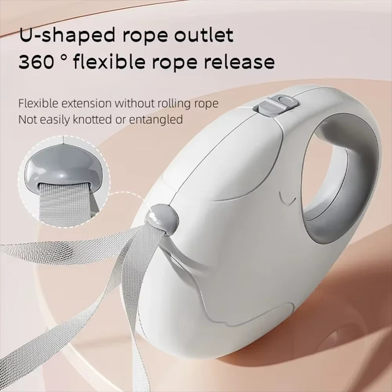 Retractable Nylon Pet Leash for Small Dogs & Cats | S / L
